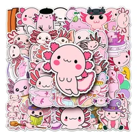 103050pcs cartoon cute pink axolotl stickers for kids toys luggage laptop ipad skateboard journal diy stickers wholesale