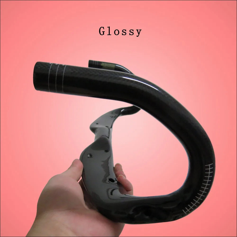 Сверхлегкий велосипедный руль из углеродного волокна 3K изогнутые ручки для