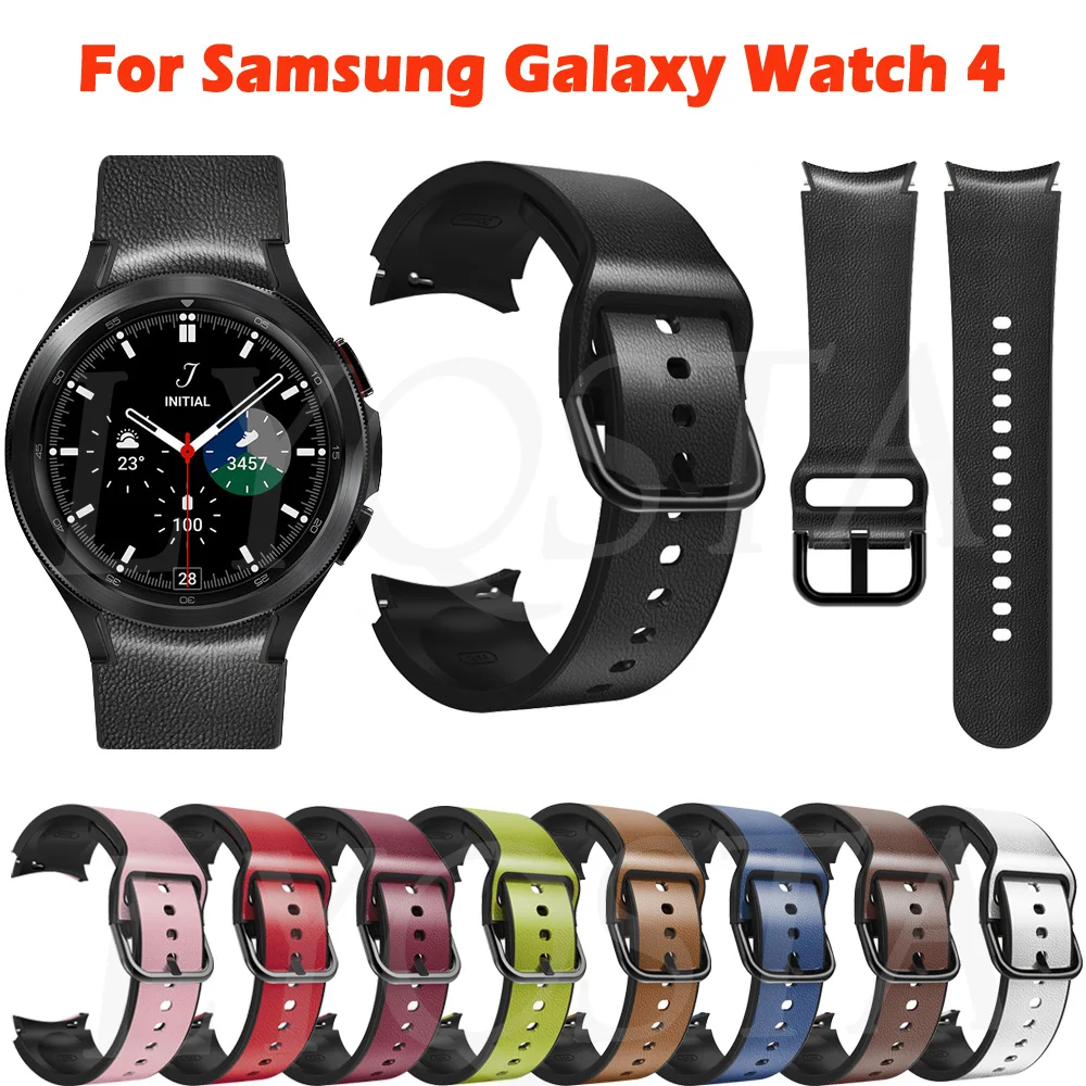 

Ремешок без зазора для Samsung Galaxy Watch 4 Classic 46 мм 42 мм/Watch 4 44 мм 40 мм, силиконовый кожаный браслет для наручных часов, изогнутый браслет с концами