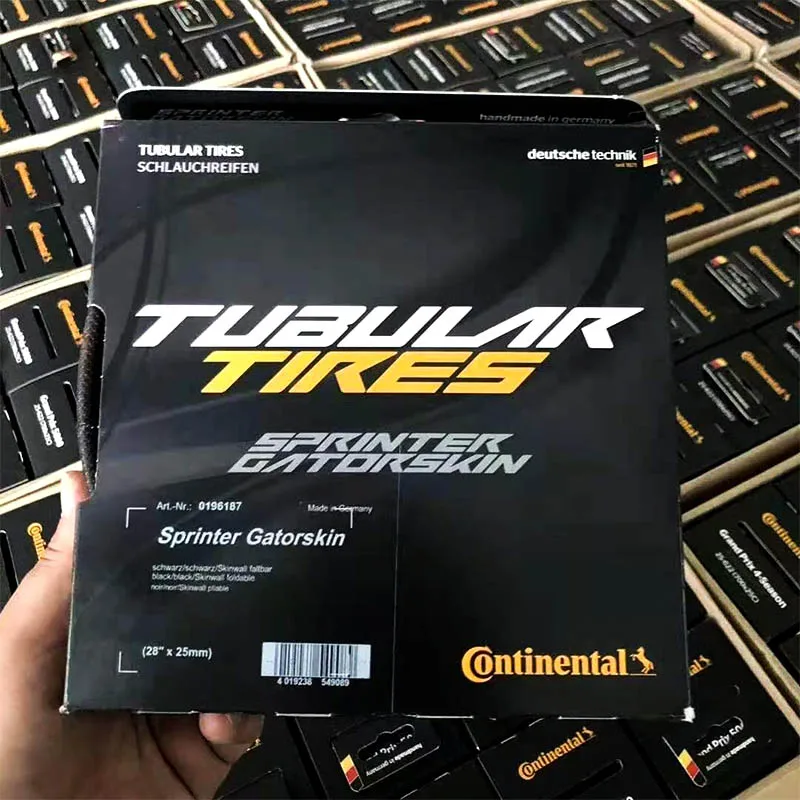 Трубчатая шина Continental Sprinter Gatorskin/для соревнований черная 28x25 мм 180 дюйма TPI