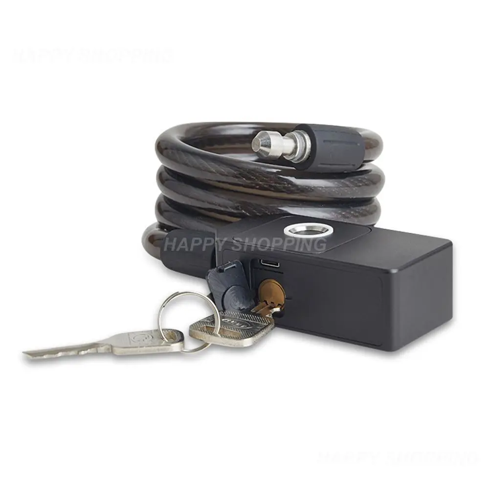 

Цепь из нержавеющей стали, водонепроницаемый замок с Usb-зарядкой и защитой от кражи, со сканером отпечатков пальцев, велосипедные аксессуар...