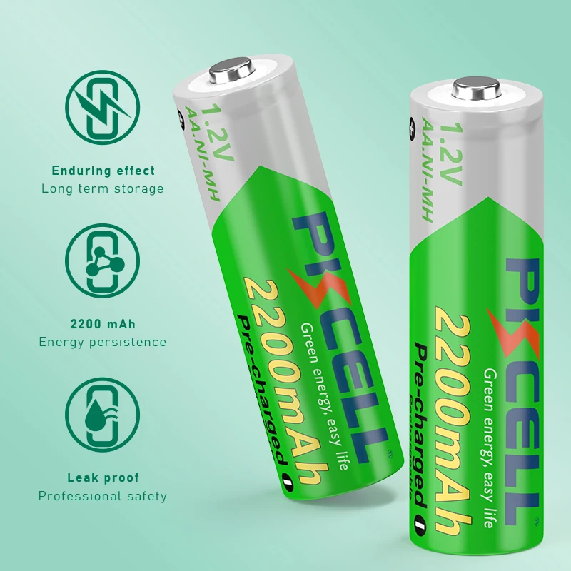 Аккумуляторная батарея 2А AA предварительно Заряженная 2200 мАч 1 2 в 5 шт.