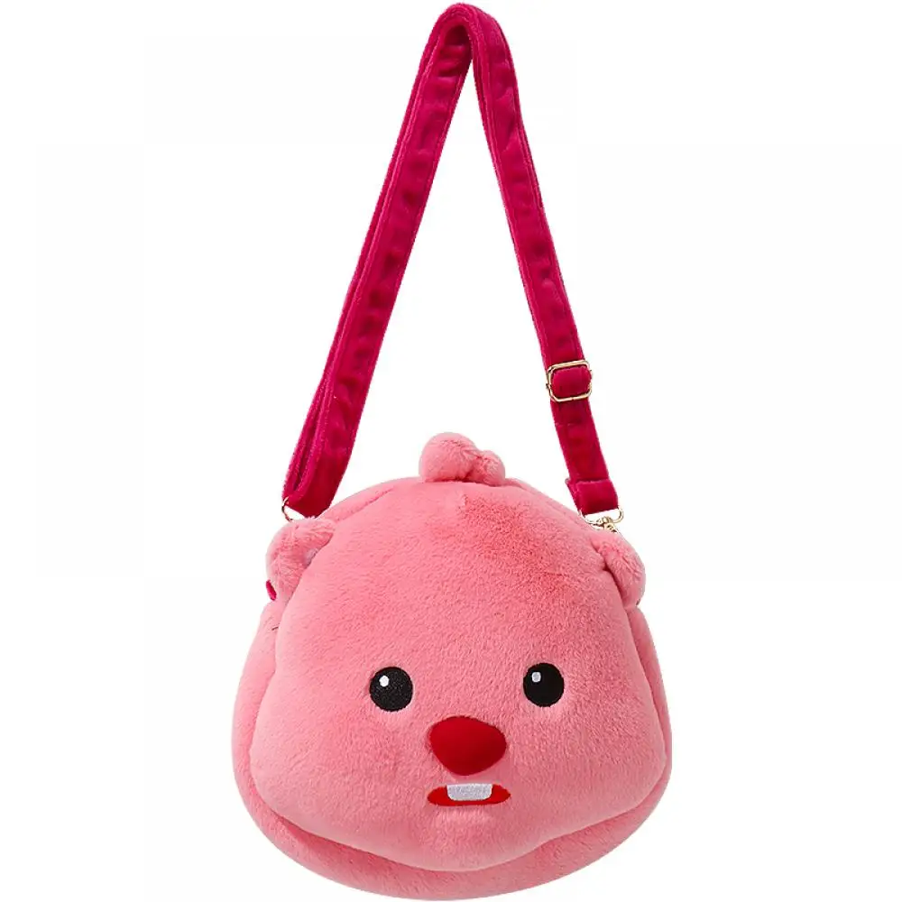 

Miniso Plush Shoulder Bag Kawaii Loopy Cute Face Messenger Bag Little Beaver Ruby Cute Women Plush Handbag Cosmetic Storage Bag