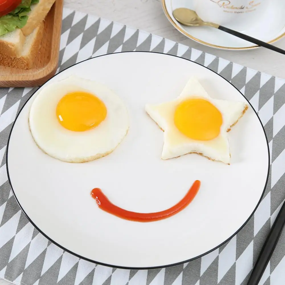 

Reusable Excellent Different Shaped Egg Pancake Ring Mold Stainless-Steel Omelette Mold Clean Easily Home Supplies