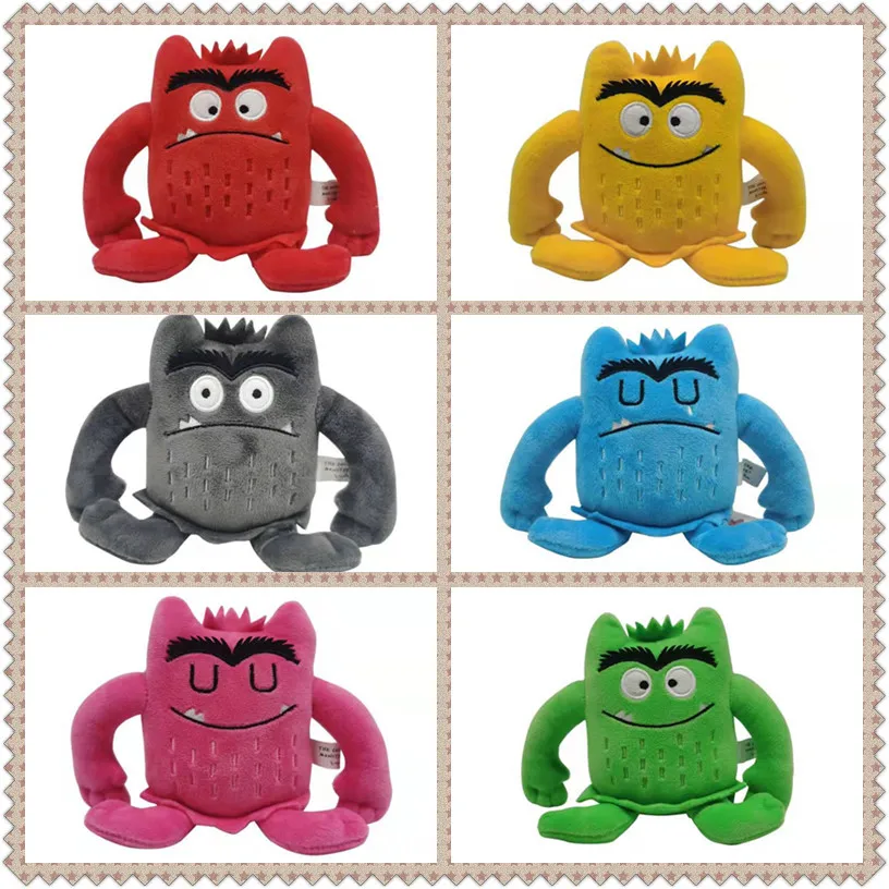 6pcs/set The Color Monster Plush Toys Children Baby Appease Emotion Plushie Stuffed Dolls For Kids Christmas Birthday Gifts