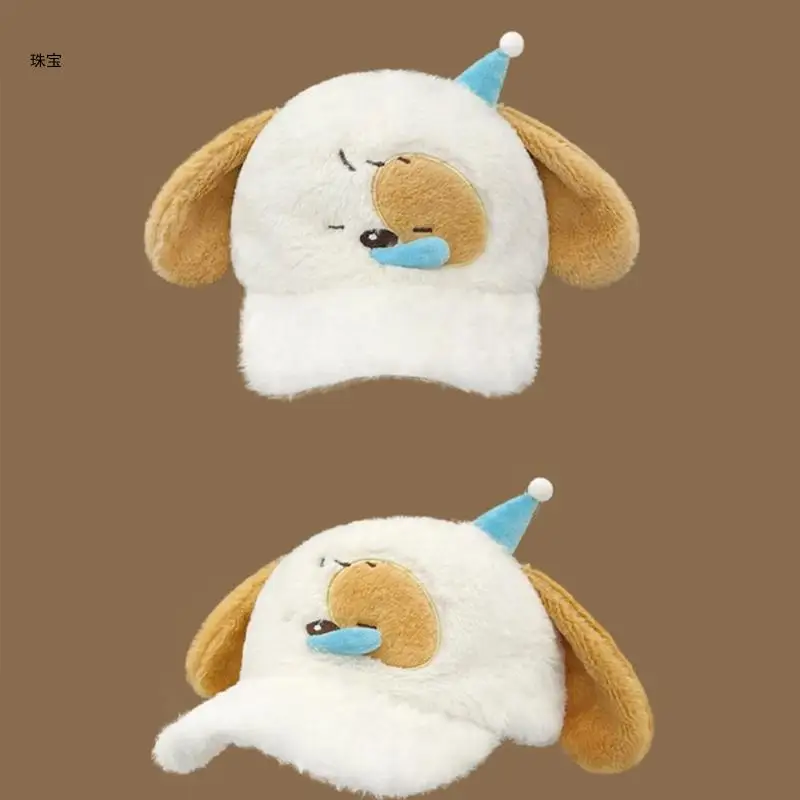 X5QE забавная бейсболка с сопливыми собачьими ушками для девочек и теплые