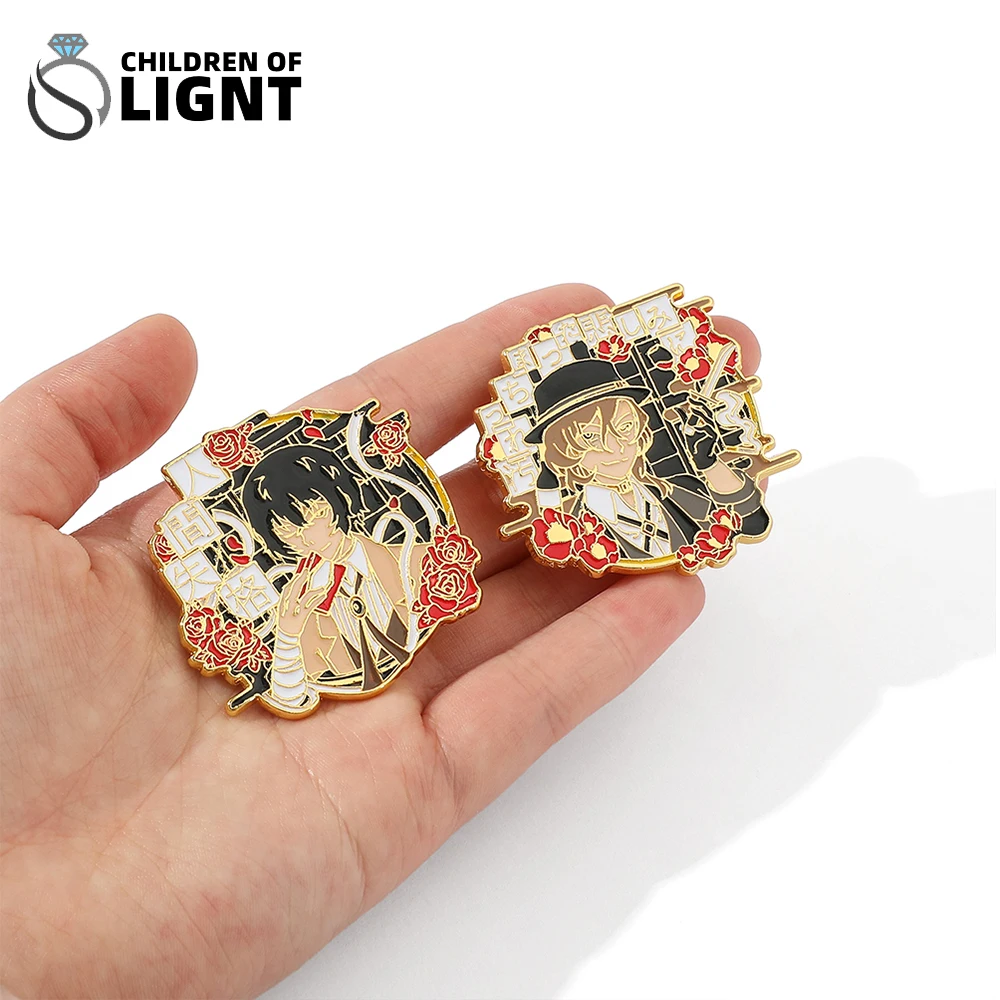 

Bungo Stray Dogs Cosplay Costume Props Cartoon Accessories Anime Enamel Pin Badge Button Metal Pin Brooch Jewelry Accessories