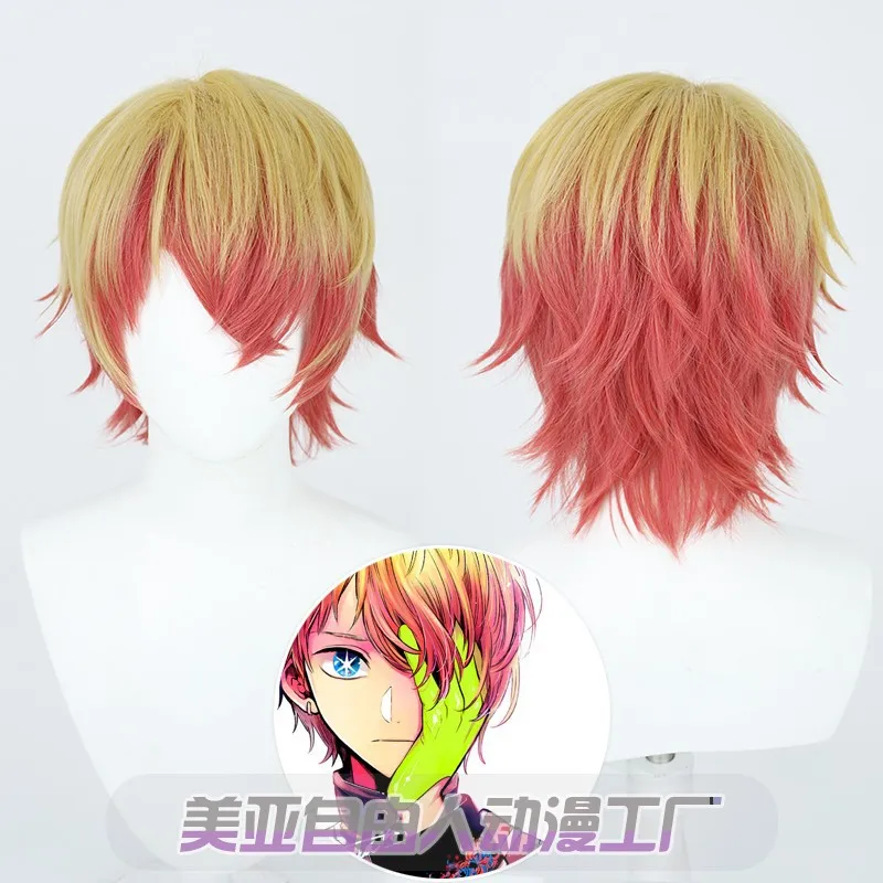 

Oshi No Ko Hoshino Akuamarin Cosplay Wig 32cm Short Orange Pink Wig Cosplay Anime Cosplay Wigs Heat Resistant Synthetic Wig