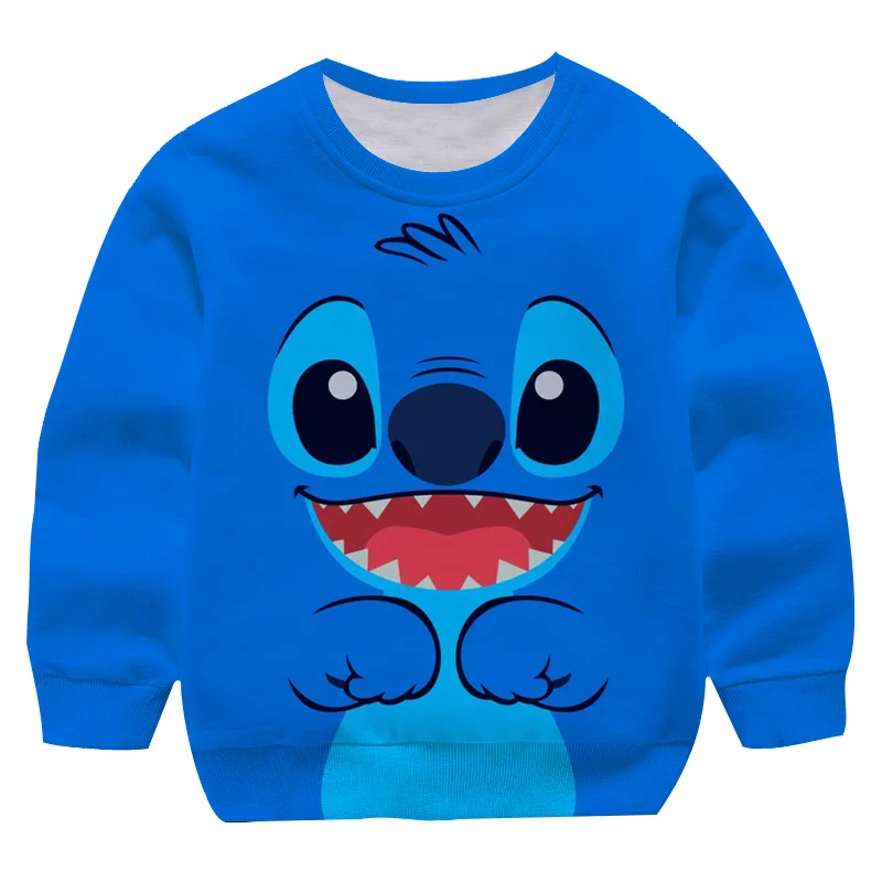 

Stitch Print Hoodies Kids Cartoon Print 3D Sweatshirt Baby Boy Casual Tops Long Sleeves Sportswear Harajuku Hip Hop Streetwear
