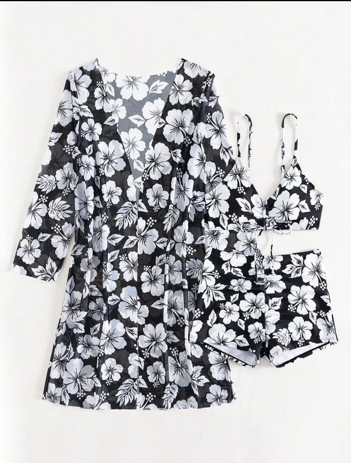 Женские комплекты бикини с цветочным принтом тай-дай комплект из трех предметов