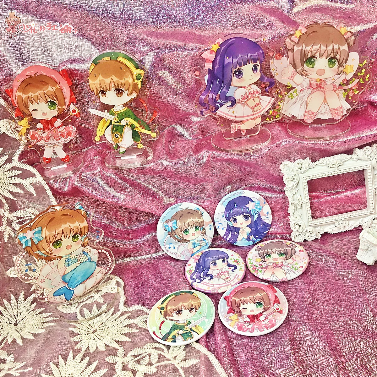 

Anime Card Captor Sakura LI SYAORAN KINOMOTO SAKURA Cospaly Badge Brooch Pins Metal Pendant Acrylic Keychain Stand Model Figure