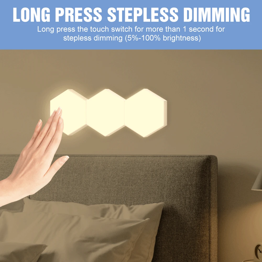 CanLing светодиодный ночник шестиугольная модульная квантовая лампа DIY креативный