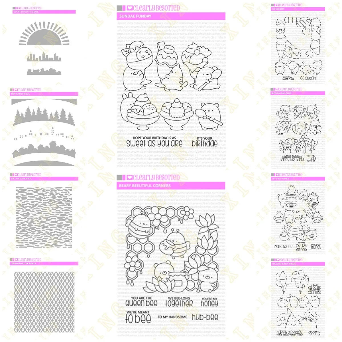 

Balloon Bee Friends Waters New Metal Cutting Dies Stamps Stencil for Scrapbook Diary Decoration Embossing Template Diy Handmade