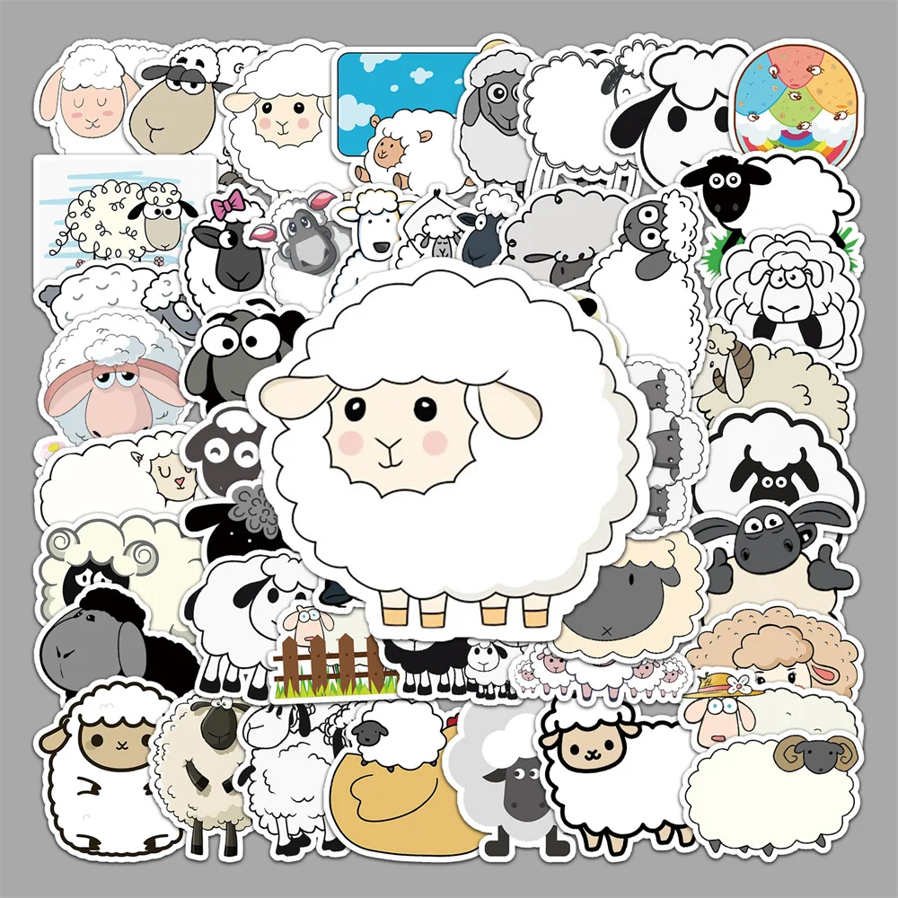 

10/30/50 шт., водонепроницаемые стикеры в виде животных