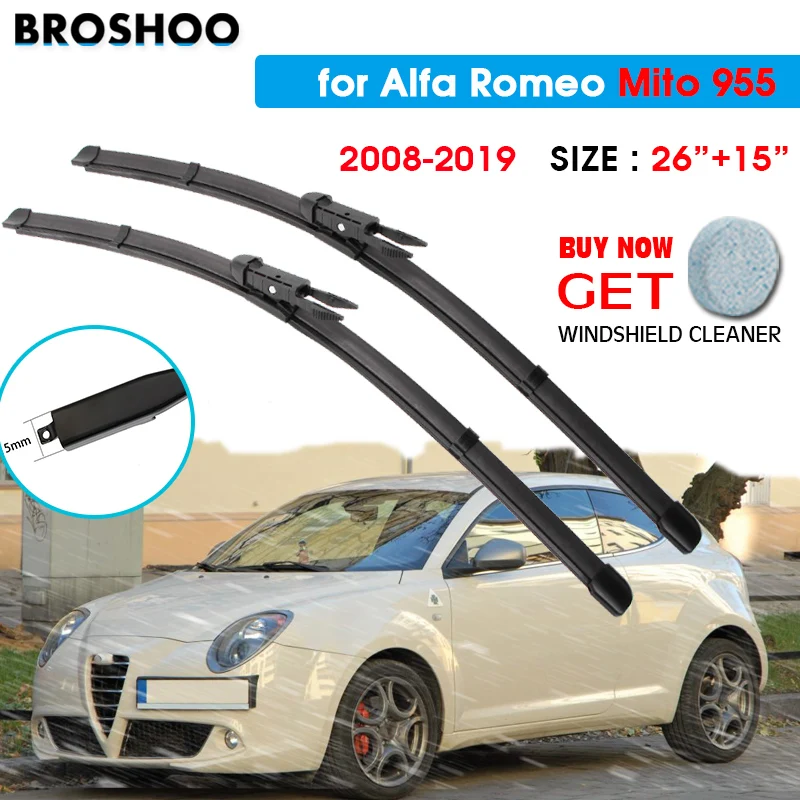 Щетка стеклоочистителя автомобиля для Alfa Romeo Mito 955 26 &quot+ 15&quot 2008-2019 Авто