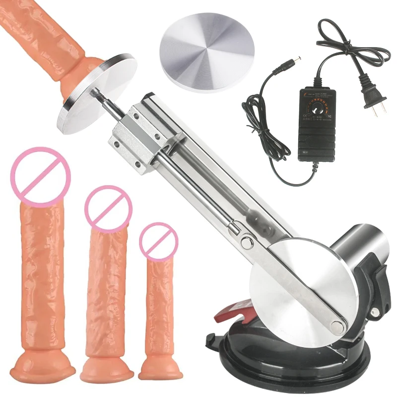 Поршневой секс-машина с плотным фаллоимитатором мини-телескопическая ход 65 мм