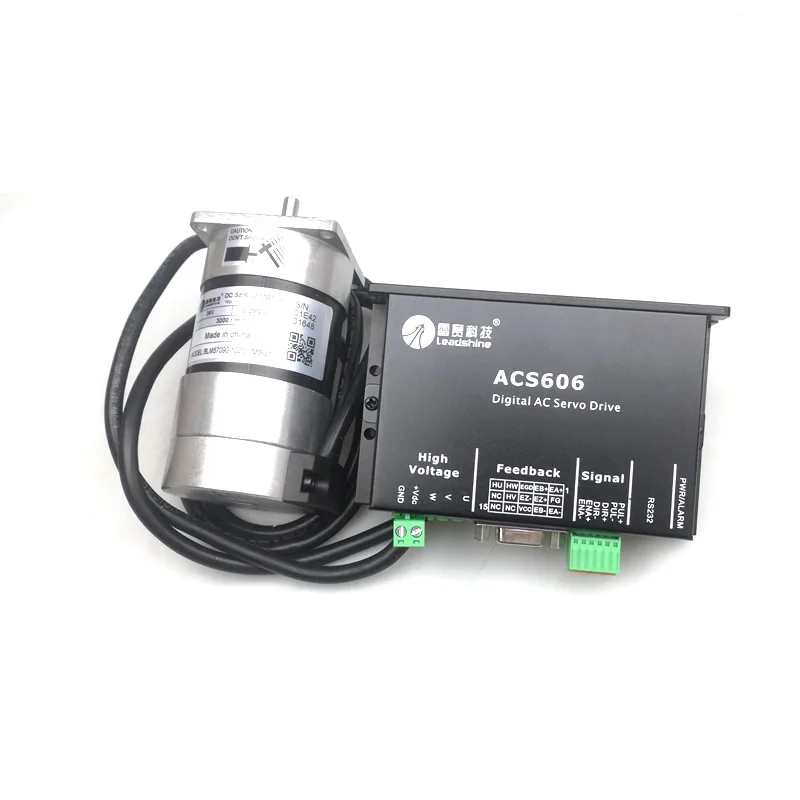 Новый бесщеточный сервопривод Leadshine 90 Вт ACS606 и бесщеточный двигатель BLM57090 -1000 двигатель работает 24 В постоянного тока Скорость 3000 об/мин нм