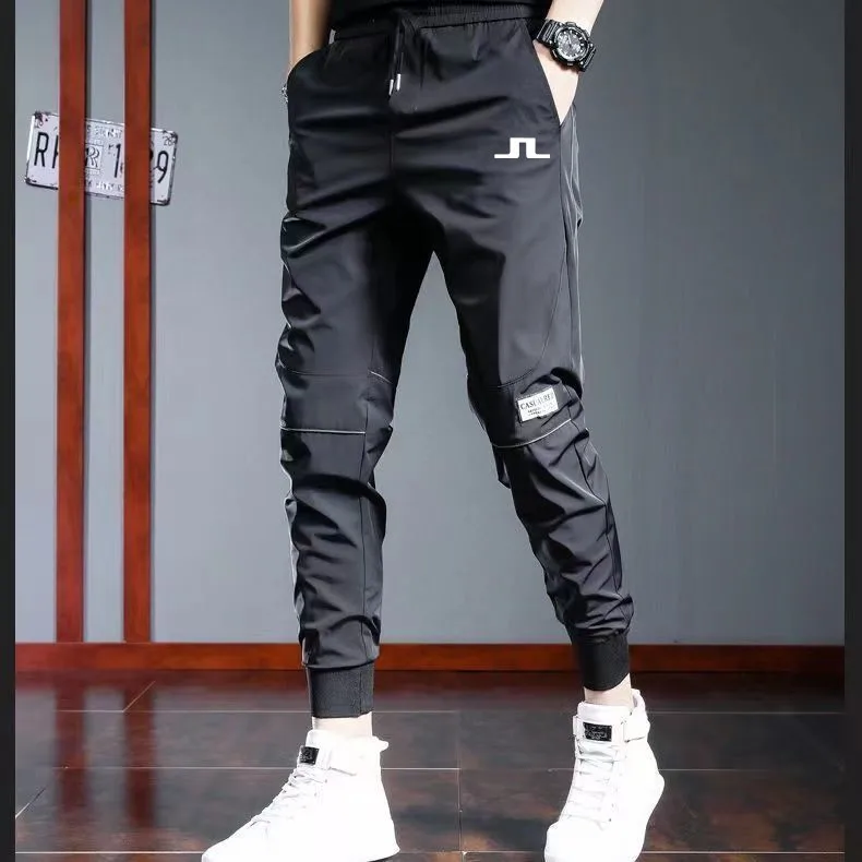 

Camping Malbon Thin And Breathable Casual Ankle Pants Men's Golf Pants Trousers Men Golf Wear horse Golf Clothing Mens golf wear