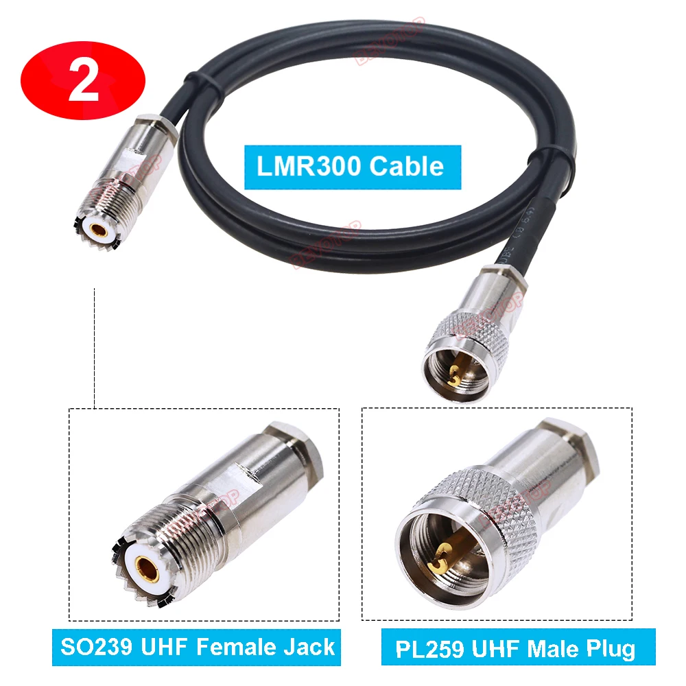 1 шт. UHF LMR300 кабель M/M M/F F/F PL259 штекер SO239 гнездовой разъем с низкими потерями RF