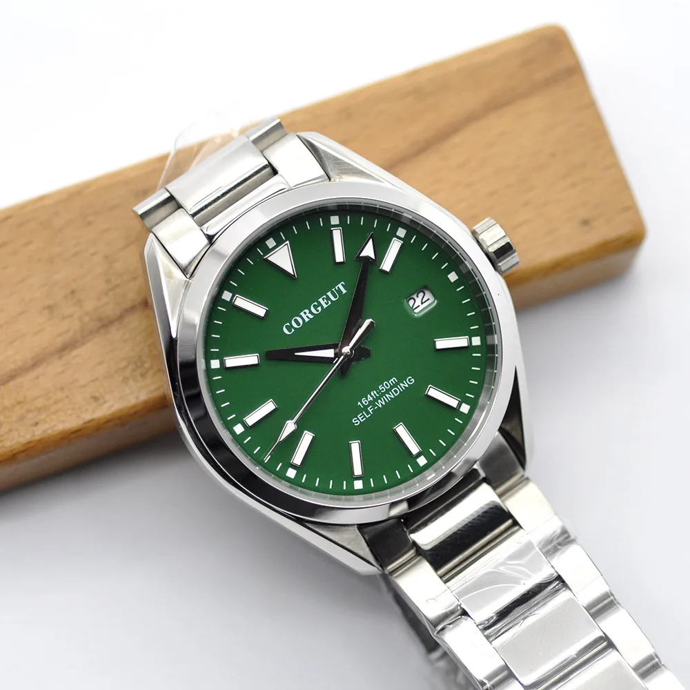 Новинка мужские прозрачные автоматические наручные часы со стальной полосой 41