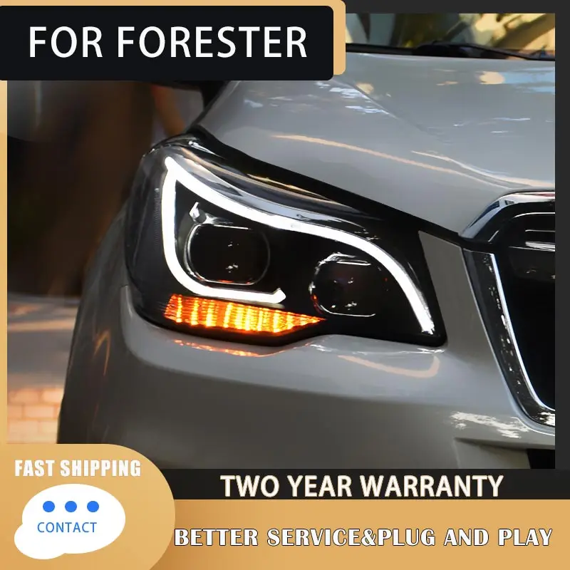 

Стайлинг автомобиля для Subaru Forester фары 2013-2016 лампы для Forester дневные фары ангельские глазки DRL Hid Биксеноновые автомобильные аксессуары