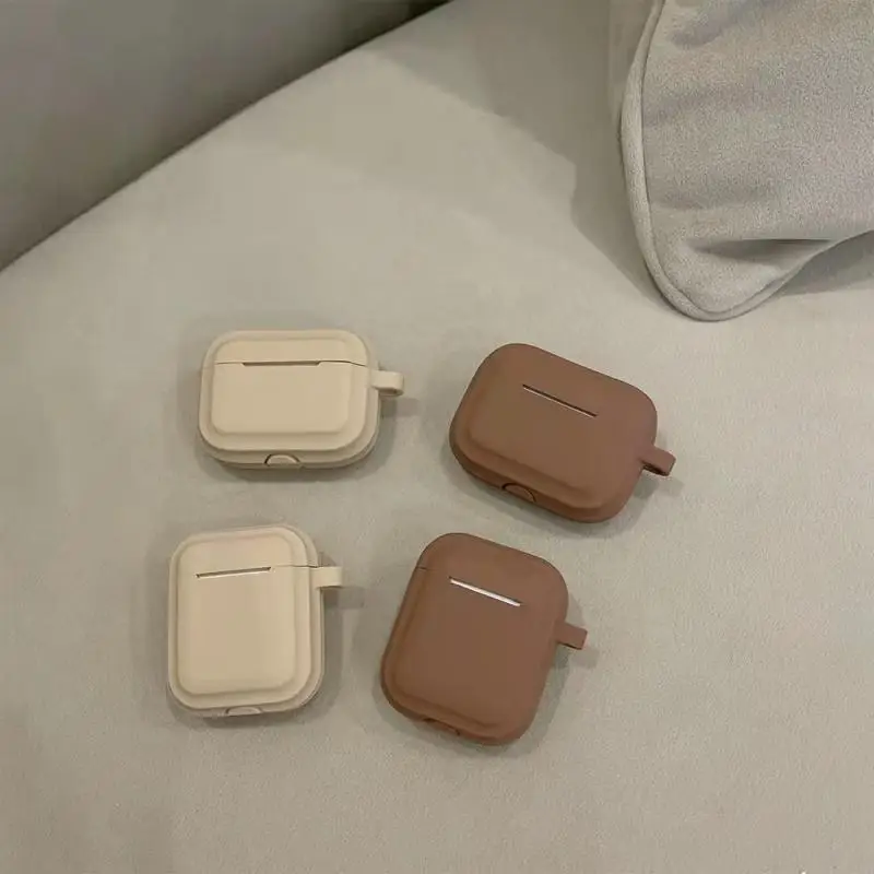 

Silicone Cases For Airpods 1/2 Luxury Wireless Earphone Protective Cover Anti-drop Housing For With Hook Headphone Accessories