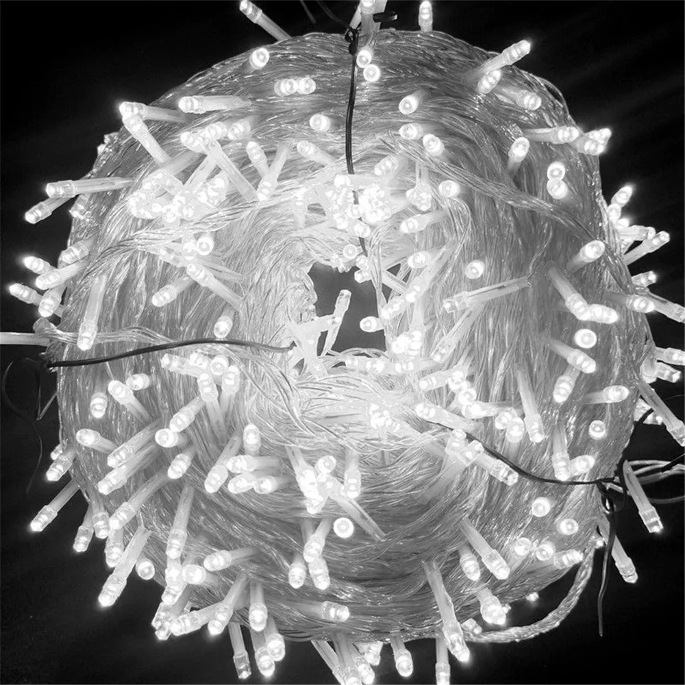 Рождественская светодиодная гирлянда для украшения улицы и свадьбы 10 м 20 8