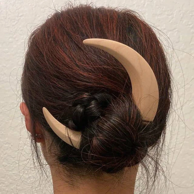 

Moon Hair Fork Ramadan Solid Color Hair Fork Elegant Mubarak Fashion Hair Accessories Women Girl Hair Clips Gift