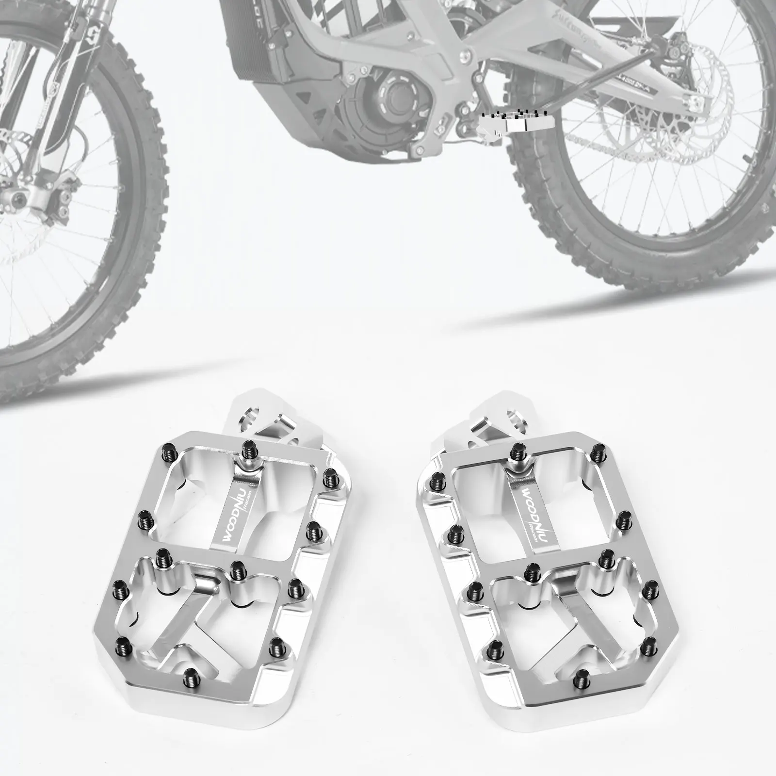 Алюминиевые подножки для электромотоциклов Surron Light Bee X, Talaria MX3, MX4, Eride Pro SS, Yozma, 79Bike (art.: 3920dbee90307) - 3920dbee90307