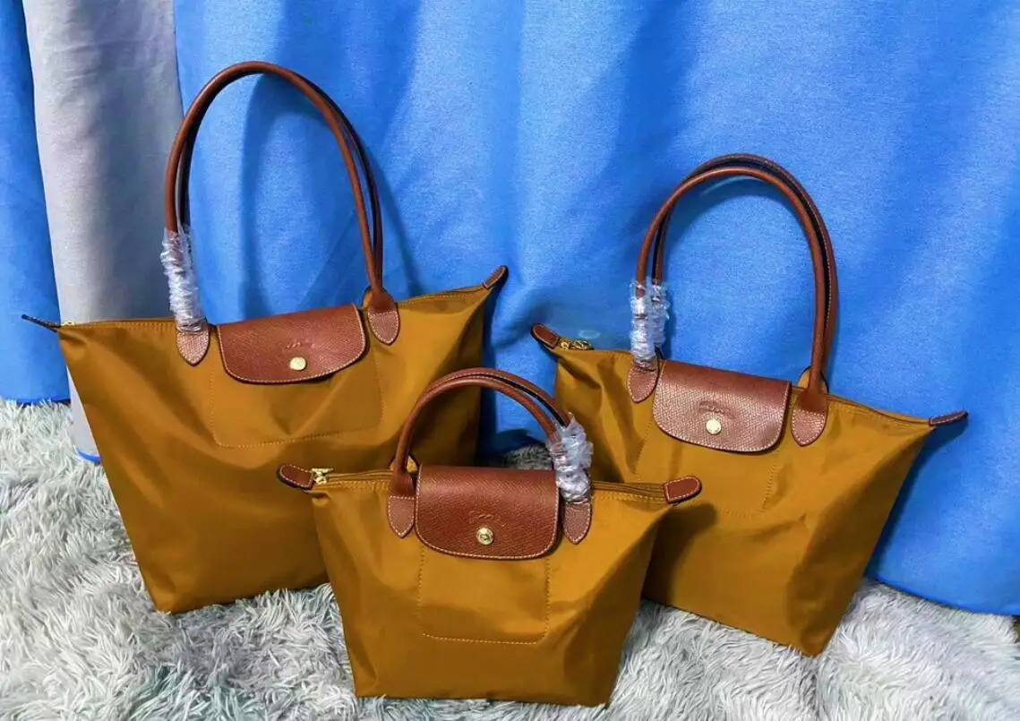 

Новинка 2022, Классическая сумка Longchamp карамельного коньяка, переносная Диагональная Сумка через плечо