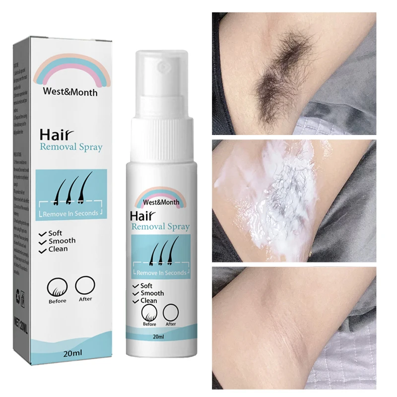 

Permanent Hair Removal Spray Fast Armpit Legs Arms Hair Remover Hair Growth Inhibitor Painless Depilatory Nourish Body Care 20ml