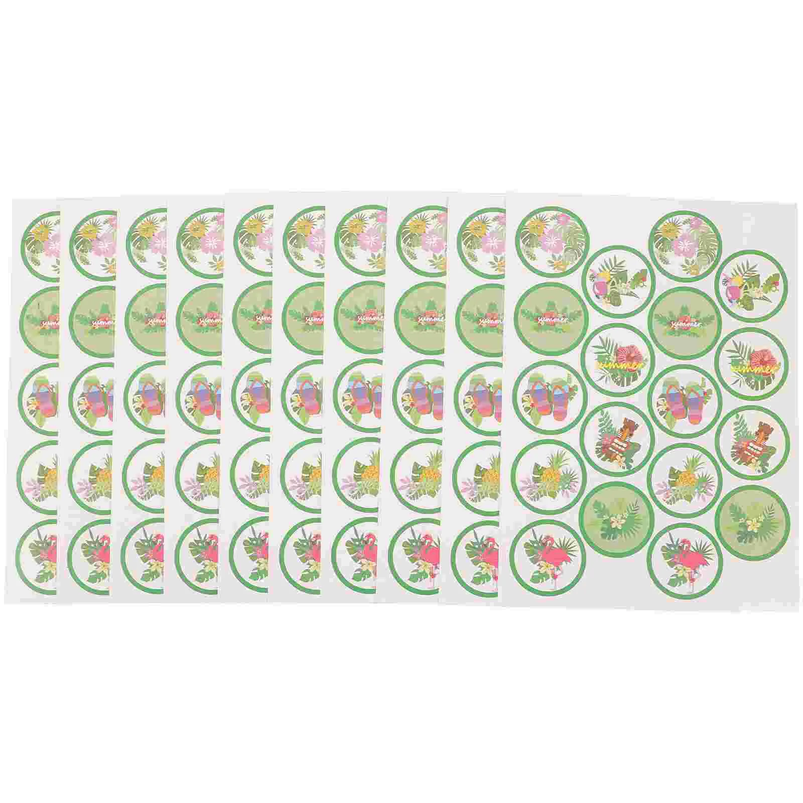 

10 Pcs Label Wedding Stickers Small Business Hawaiian Labels Packaging Tab Decorative Letter Accessory