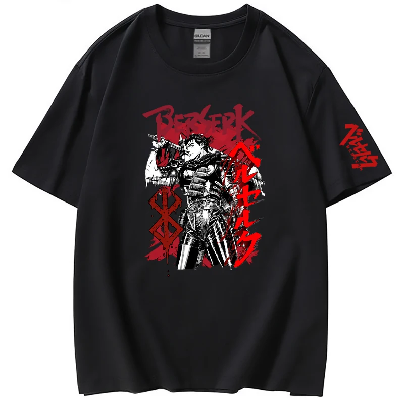 

Men Manga Japanese Manga Anime Berserk T-Shirt Fashion Manga Tshirt Short Sleeve Cool T Shirt Homme Cotton Tee Gift idea