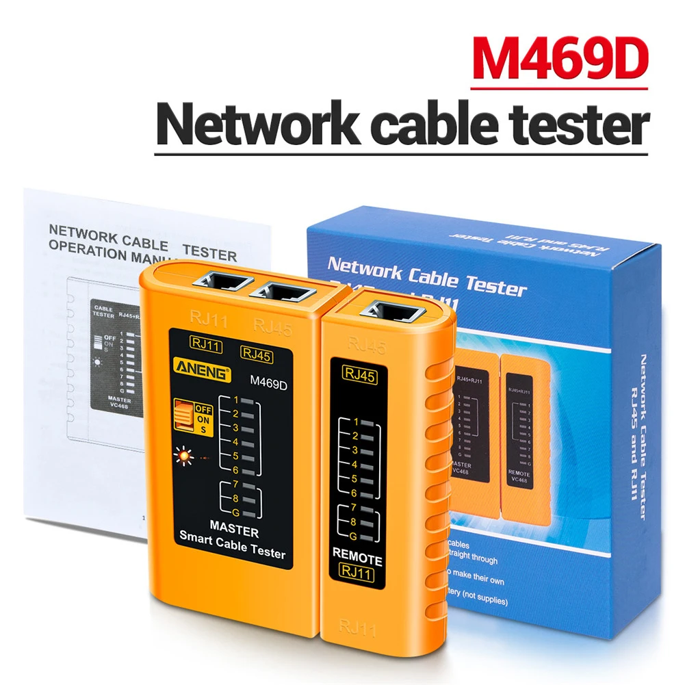 Купи RJ45 Cable LAN Tester Phone Wire Tester Tool For RJ45 RJ11 RJ12 CAT5 UTP LAN Cable Finder Tracker Networking Tool за 130 рублей в магазине AliExpress