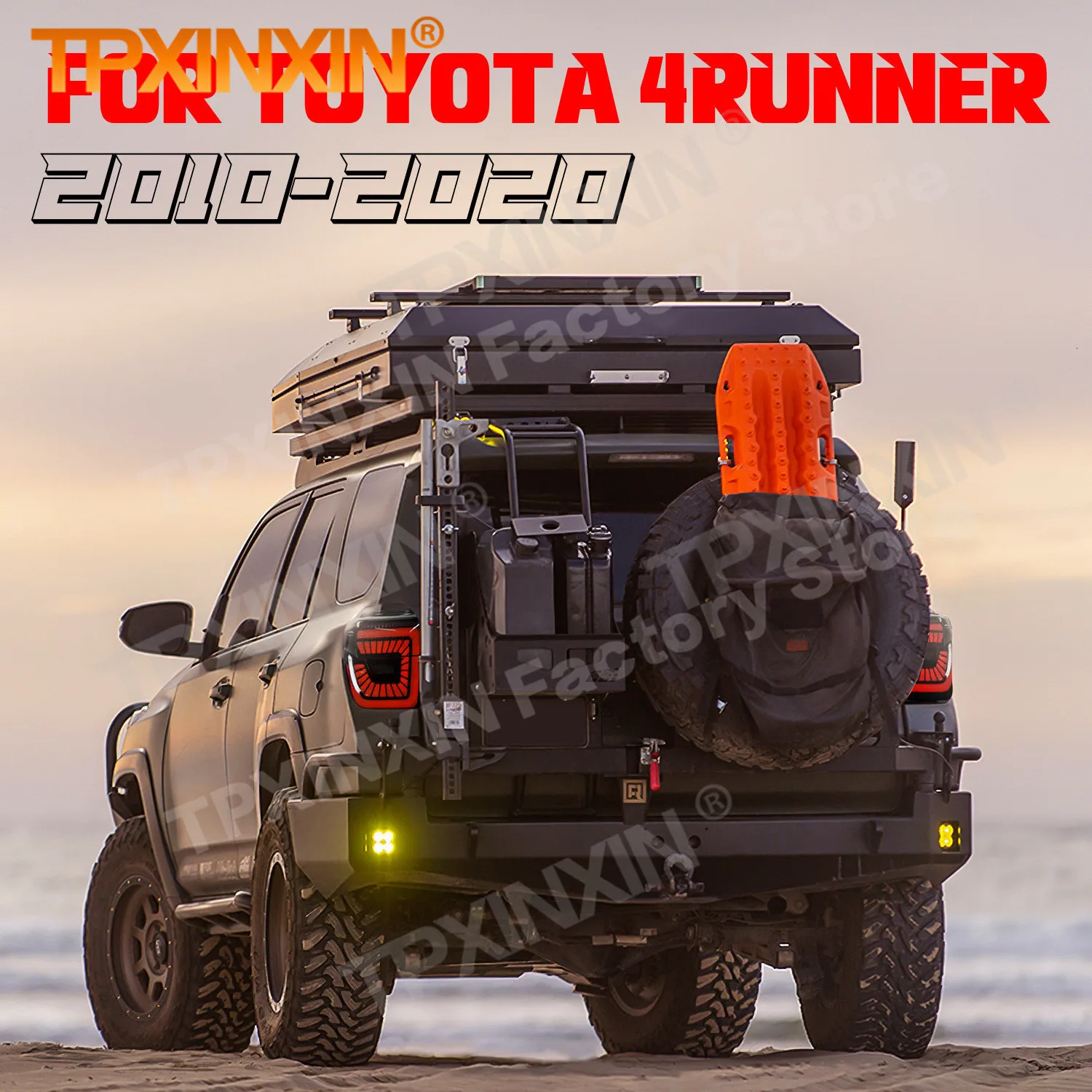 Фото Автомобильный задний фонарь для Toyota 4 Runner 2014 2015 2016 2017 2018-2021, задний фонарь, светодиодный сигнальная часть, сквозная модификация, задний фонарь №2