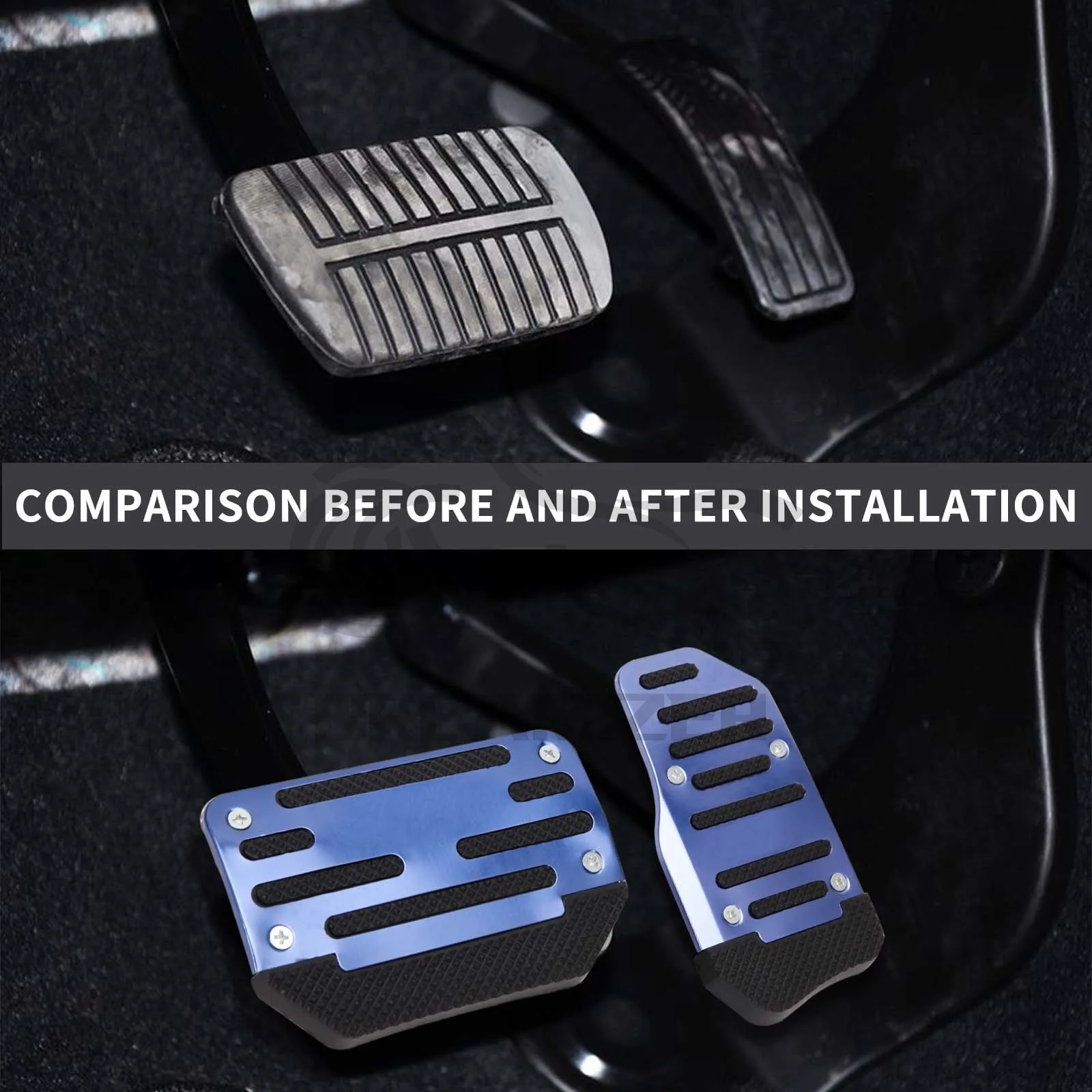 

2 шт., универсальные накладки на ножную педаль, из алюминиевого сплава