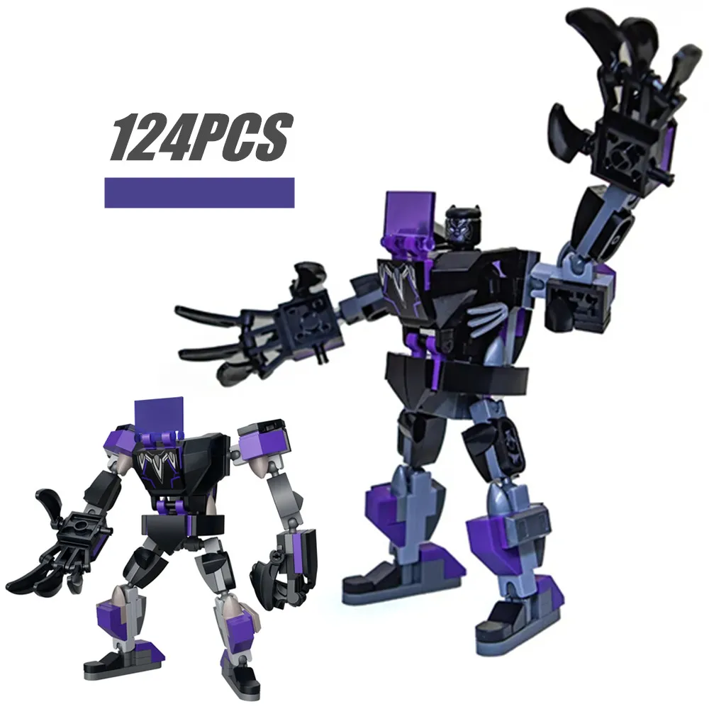 

Disney Blacks Wakandas Panthers Mech Armor Panthers Mech Armor Marvel Avengers Fit 76204 Building Block Bricks Toy Kid Gift