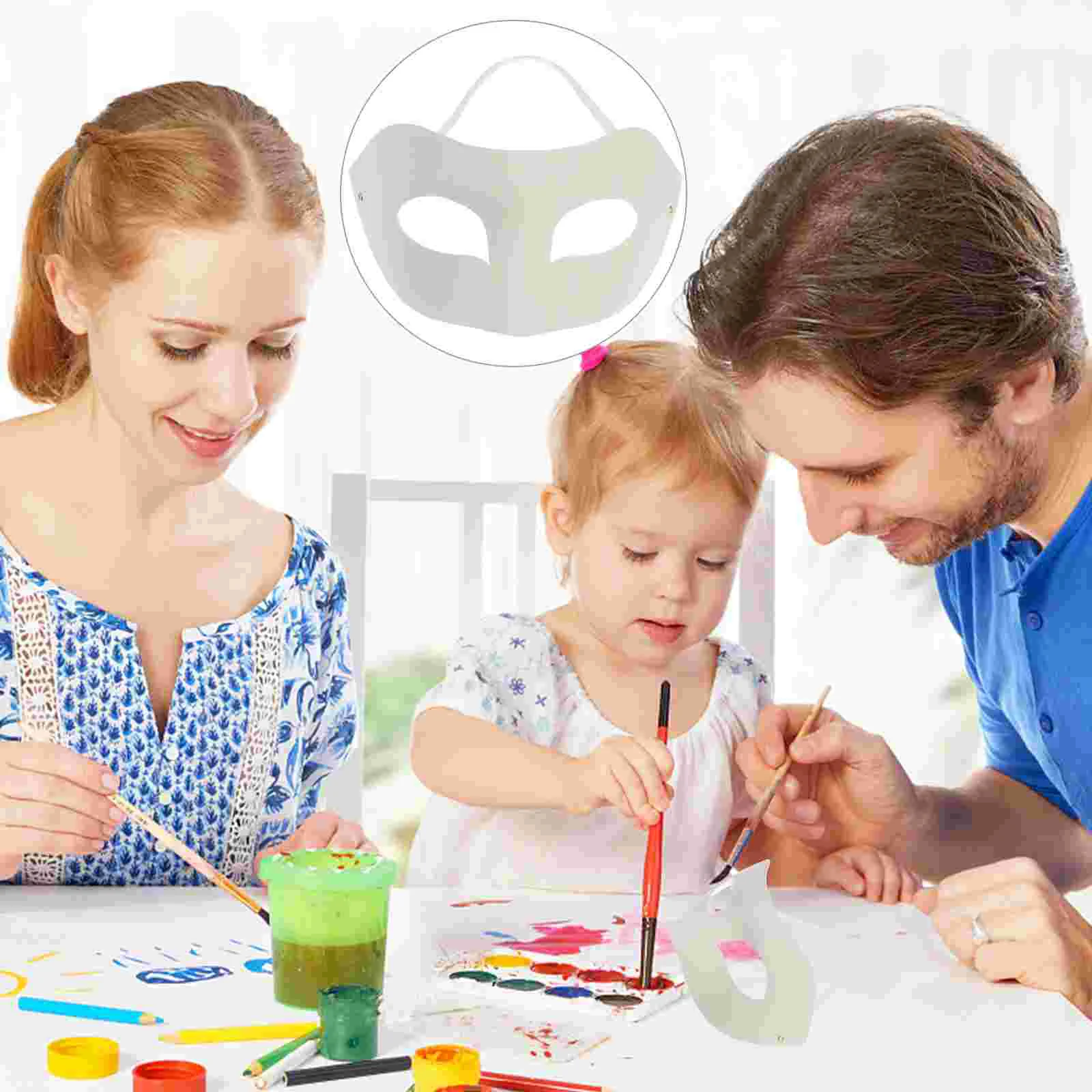 

15 Pcs DIY Pulp Mask Masquerade Women White Kids Crafts Masks Bulk Mascarade Face Party Makeup