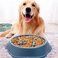 pet dog slow feeder bowl slow useful anti choke eating food healthy design prevent obesity small pet bowl feeder for cats train
