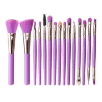 15 makeup brush set fluorescent purple blush brush powder foundation brush eye shadow brush blending brush beauty tools