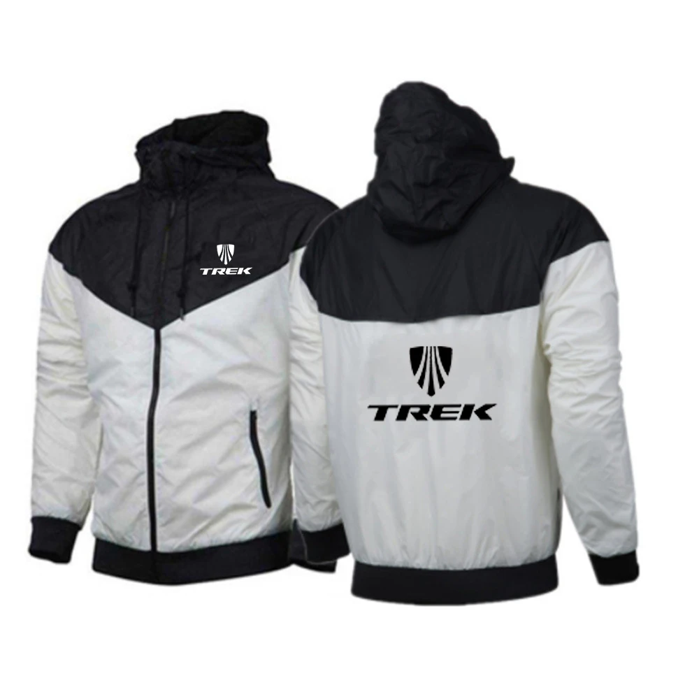 

New TREK Mountain Bike Spring Autumn Men's Printed Casual Jacket Zip Hoodie Baseball Pilot Waterproof Jacket S-3XL