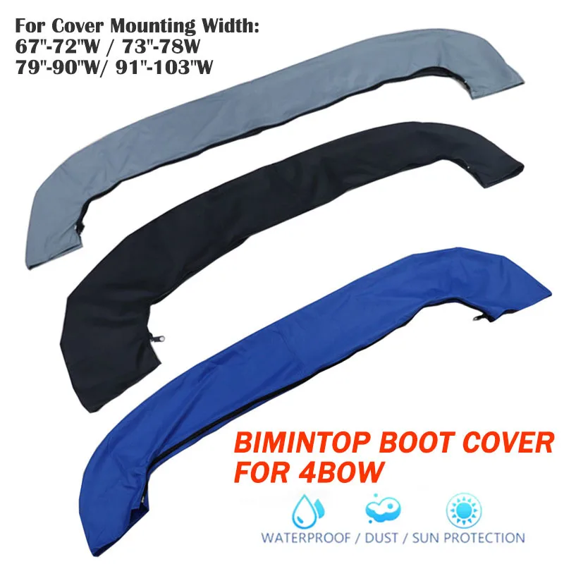 600D 4 лук Bimini Top крышка багажника без рамки крышка яхты лодки с молнией анти УФ водонепроницаемый пылезащитный чехол морские аксессуары