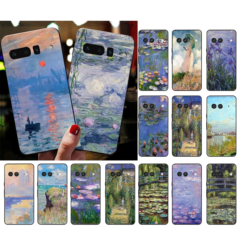 

Phone Case for Google Pixel 7 Pro 7a 6A 6 Pro 5A 4A 3A Pixel 4 XL Pixel 5 6 4 3 XL 3A XL 2 XL Claude Monet Garden Case Funda