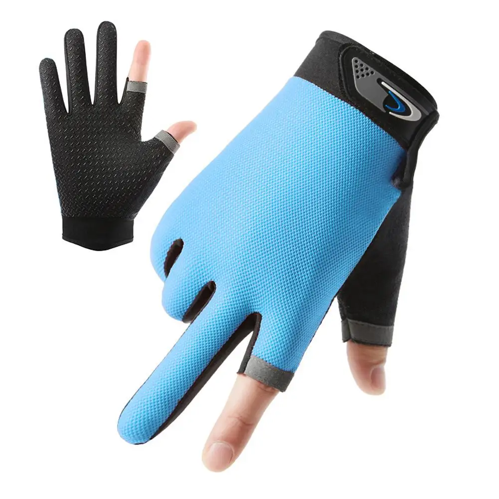 1 пара нескользящие перчатки для рыбалки с двумя пальцами