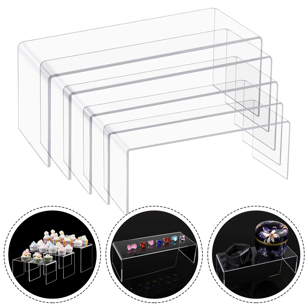 

5Pcs/Set Acrylic Display Stand Jewelry Showcase Storage Rack Toy Model Display Stand Perfume Organizer Perfume Display Stand