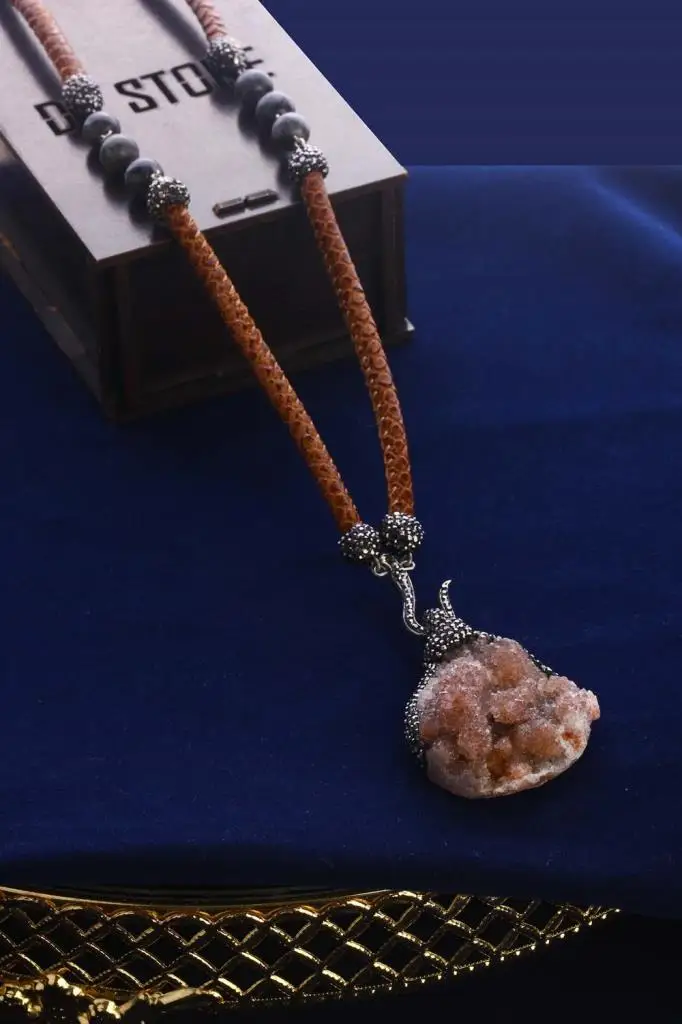 

Ожерелье 20 Hsr18 для женщин Desert kuvarsчлена и спектролита