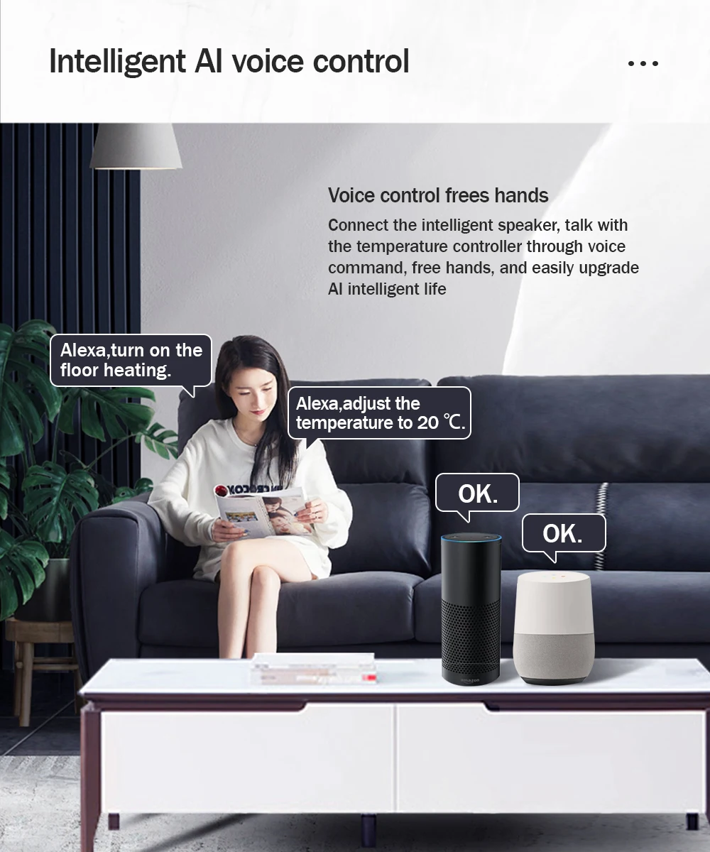 Умный термостат Wi-Fi регулятор температуры электрический подогрев пола TRV водяной