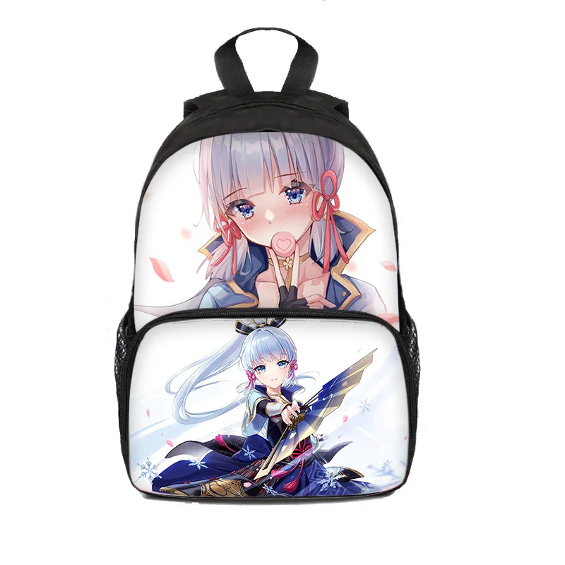 

Genshin Impact 3D Printing School Bag Student Backpack Fashion Trend Cute Burden Reducing Backpack Zipper Large Capacity Gifts