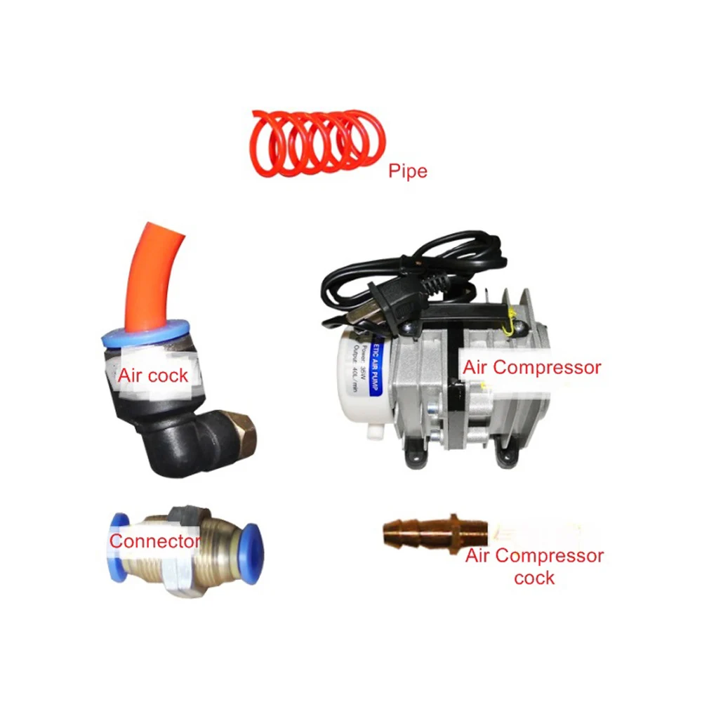 DIY CO2 Laser Antiflaming System Kit Anti-flaming System Kit with Air Pump Air Compressor