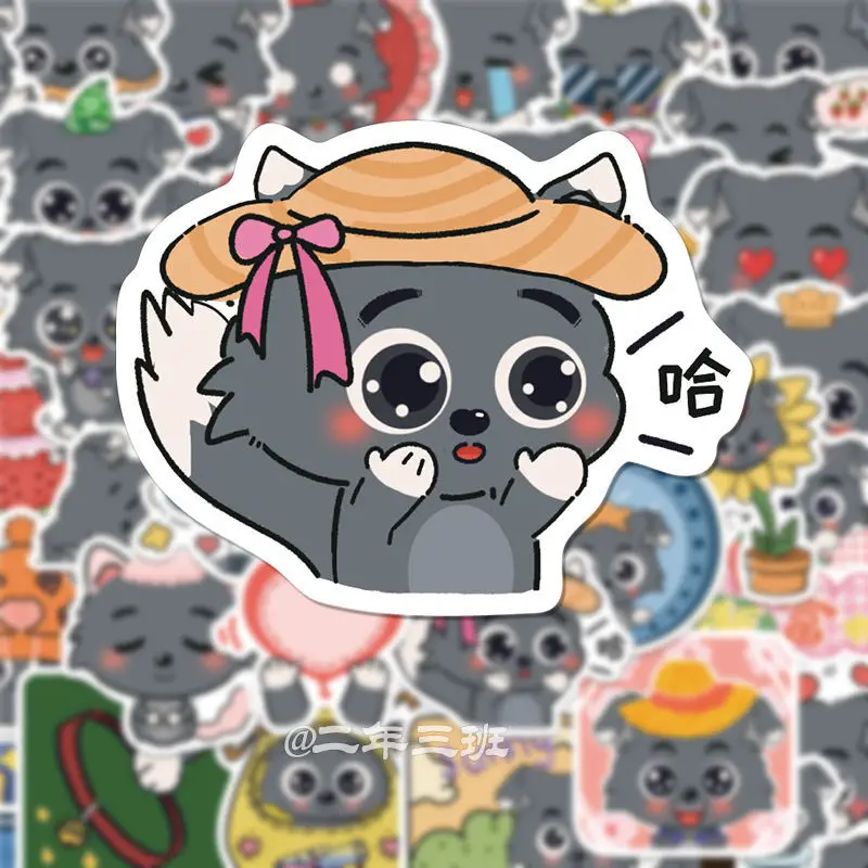 

Симпатичная Коза и Большой Волк стикер мультфильм аниме печать Канцелярские Стикеры s Kawaii Маленький Серый студент Детская школа